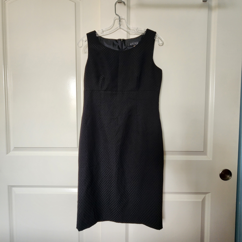 Kasper Elegant Black Sleeveless Midi Dress
